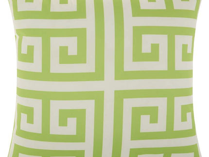 Jordy Apple Green Greek Key 20" Square Indoor/Outdoor Pillow
