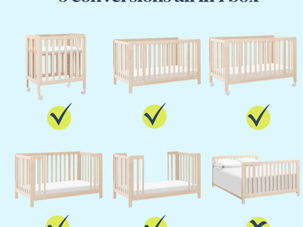 F11980NX,Carter's,Colby GROW 6-in-1 Convertible Bassinet to Crib in Washed Natural