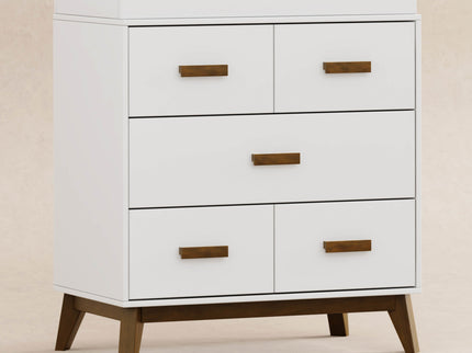 M5823WNL,Babyletto,Scoot 3-Drawer Changer Dresser in White/Natural Walnut Finish