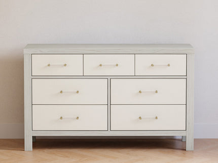 M24816WDFPEW,Namesake,Eloise 7-Drawer Assembled Dresser in White Driftwood and Performance Pearl Eco-Weave