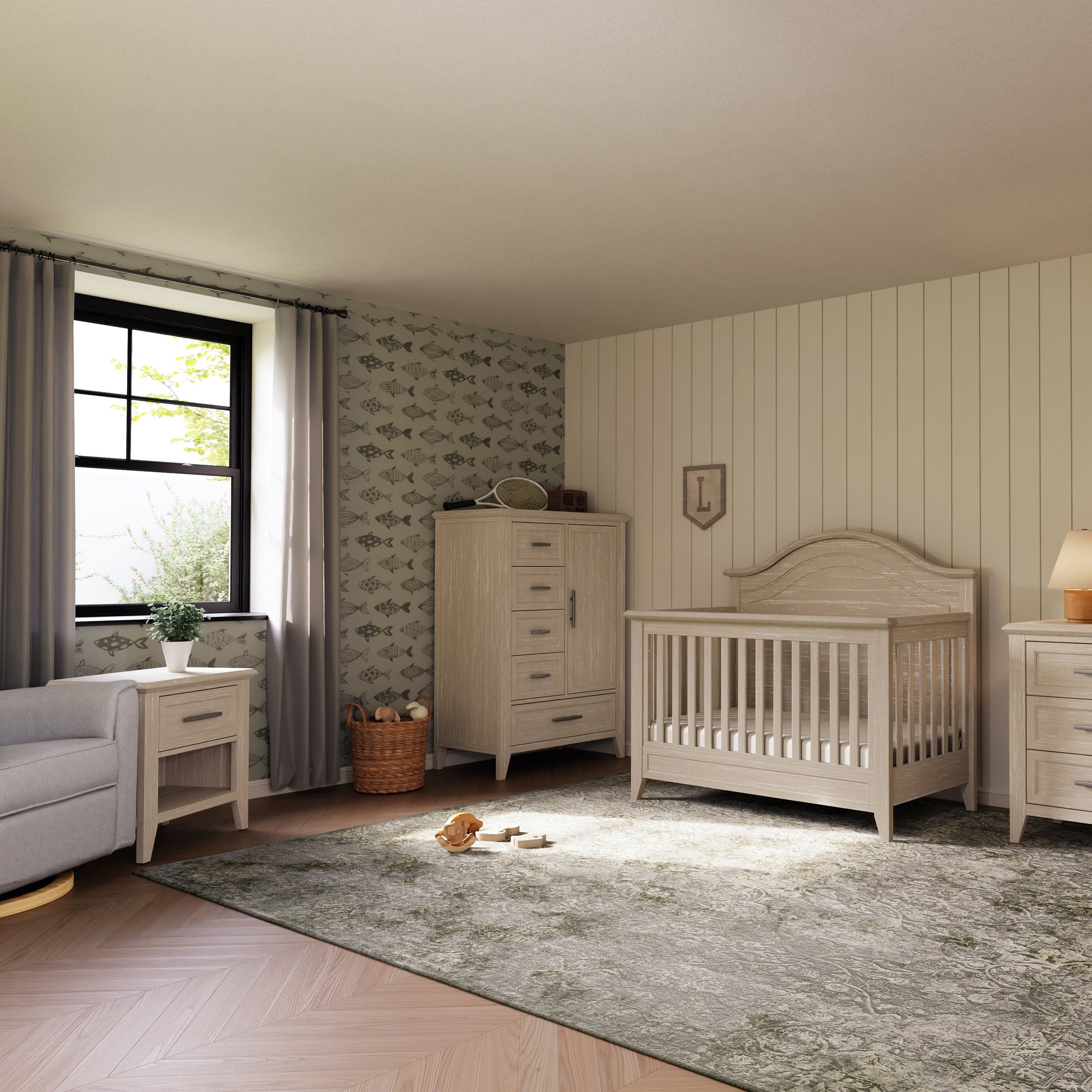 B14460SDB,Monogram by Namesake,Beckett Nightstand in Sandbar