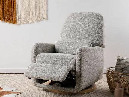 Arc Electronic Recliner and Swivel Glider in Boucle with USB port
