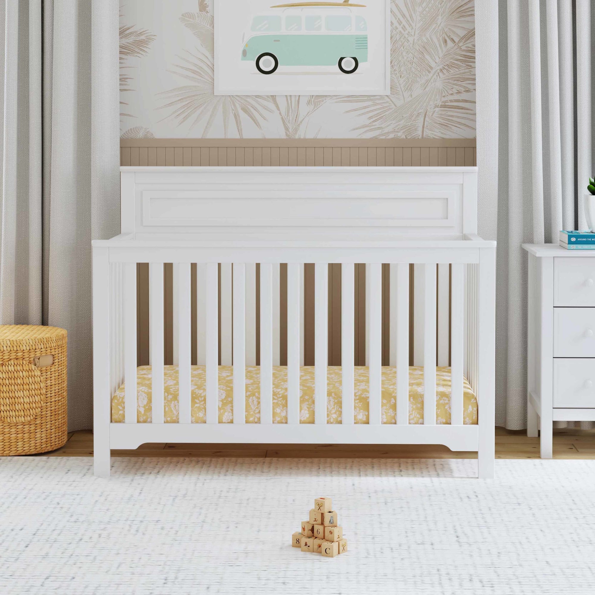 M4301W,DaVinci,Autumn 4-in-1 Convertible Crib in White Finish