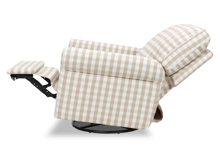 B17787TGH,Monogram by Namesake,Monroe Pillowback Power Recliner in Tan Gingham