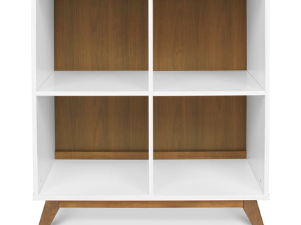 M22511WL,DaVinci,Otto Convertible Changing Table and Cubby Bookcase in White and Walnut