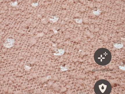 M31369PRSBRY,Babyletto Kids,Rizo Twin Bed in Performance Rose Boucle w/Raspberry Piping