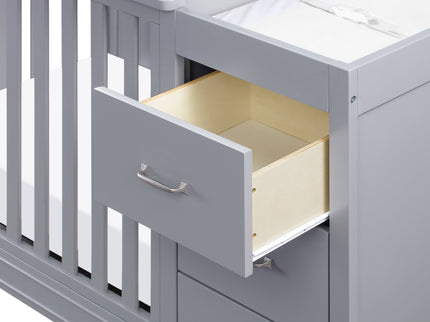 M12881G,DaVinci,Charlie 4-in-1 Convertible Mini Crib & Changer in Grey