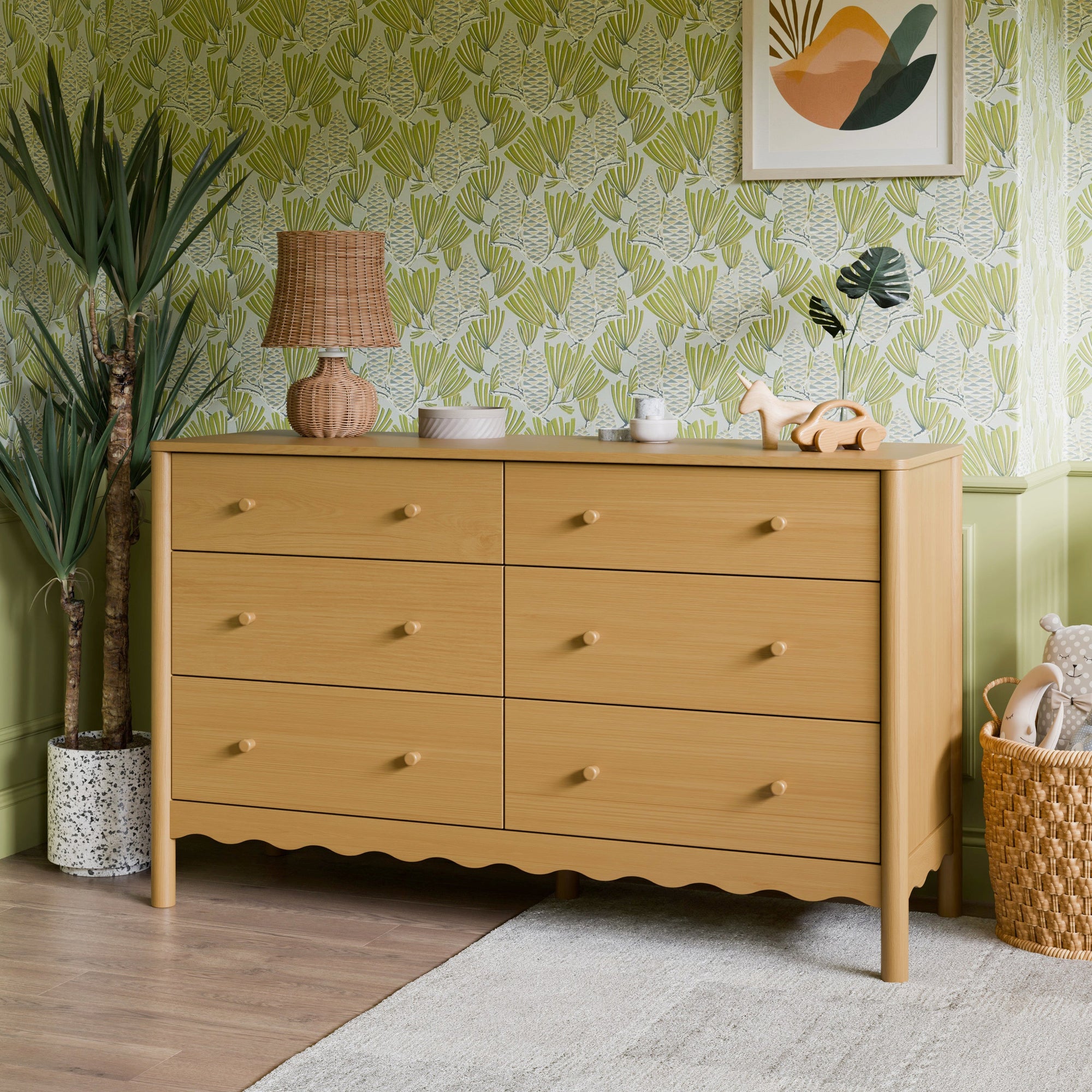 M27916HY,Swell 6-Drawer Assembled Dresser in Honey