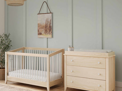 M10301NXW,Babyletto,Sprout 4-in-1 Convertible Crib w/Toddler Bed Conversion Kit in W Natural/White