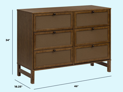 M24926L,DaVinci,Margot 6-Drawer Dresser in Walnut