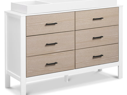 F23226WCWD,Carter's,Radley 6-Drawer Dresser in White & Coastwood