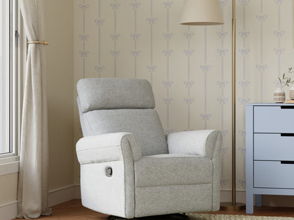 M24386FTG,DaVinci,Suzy Flex Swivel Recliner w/ Adj. Arms & Headrest in Frost Grey