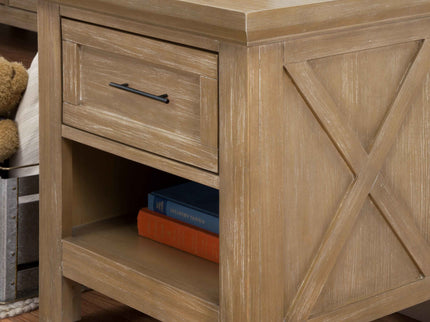B14560DF,Monogram by Namesake,Emory Farmhouse Nightstand in Driftwood