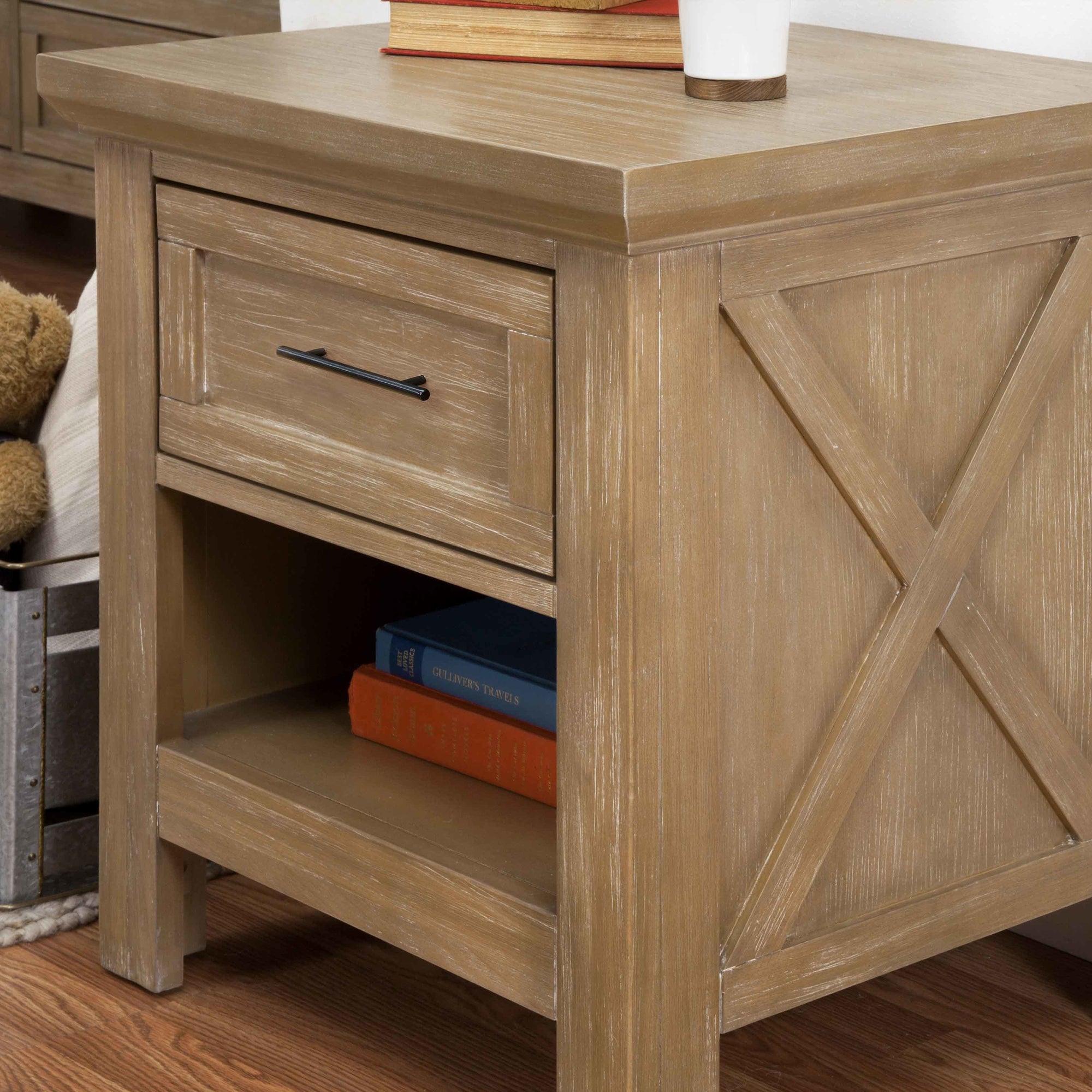 B14560DF,Monogram by Namesake,Emory Farmhouse Nightstand in Driftwood