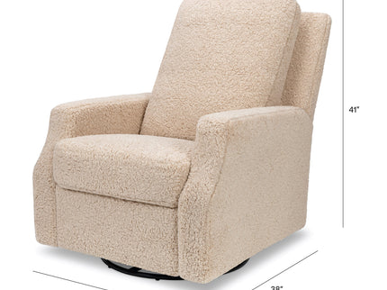 M22287CSG,Namesake,Crewe Recliner and Swivel Glider in Chai Shearling