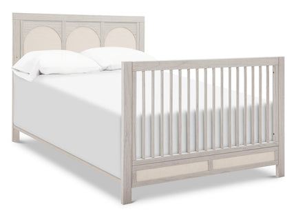 M24801WDFPEW,Namesake,Eloise 4-in-1 Convertible Crib in White Driftwood and Performance Pearl Eco-Weave