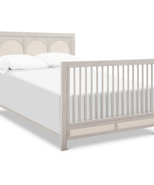 M24801WDFPEW,Namesake,Eloise 4-in-1 Convertible Crib in White Driftwood and Performance Pearl Eco-Weave