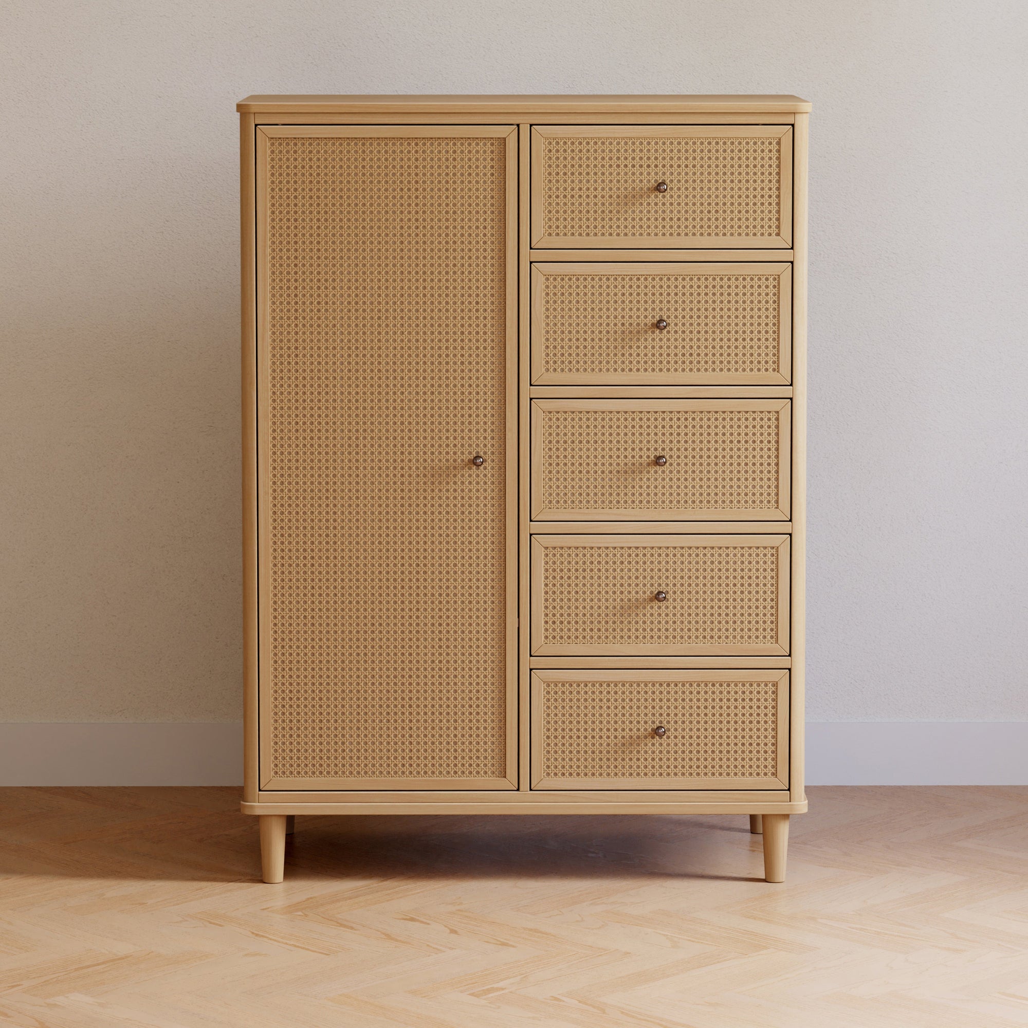 M23727HYHC,Namesake,Marin Chifforobe  Assembled in Honey and Honey Cane