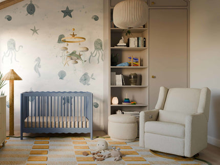 M22985WB,Babyletto,Enoki Storage Ottoman in Ivory Boucle