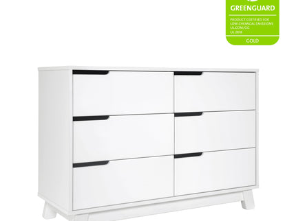 M4216W,Babyletto,Hudson 6-Drawer Double Dresser  Assembled in White Finish
