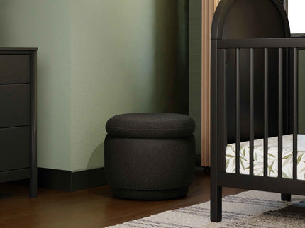 M22985BKB,Babyletto,Enoki Storage Ottoman in Black Boucle