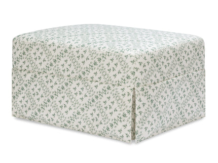 M21785GLT,Namesake,Sarah Flint x Namesake Crawford Gliding Ottoman in Green Lattice Performance Eco-Weave