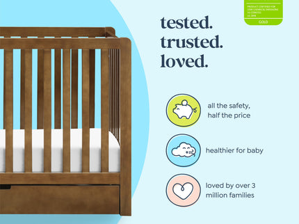 F11951L,Carter's,Colby 4-in-1 Convertible Crib w/ Trundle Drawer in Walnut