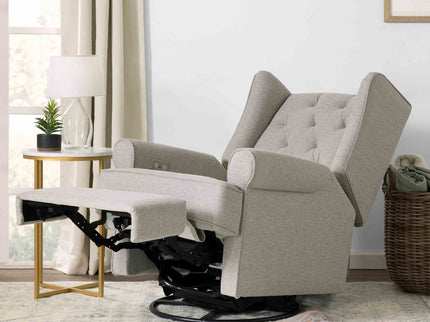 M21987PGEW,Namesake,Harbour Power Recliner in Performance Grey Eco-Weave