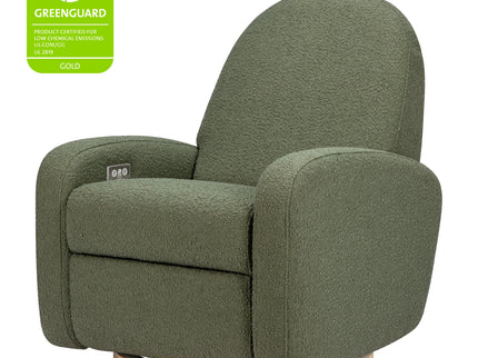 M23188OBLB,Babyletto,Nami Glider Recliner w/ Electronic Control and USB in Olive Boucle w/Light Wood Base