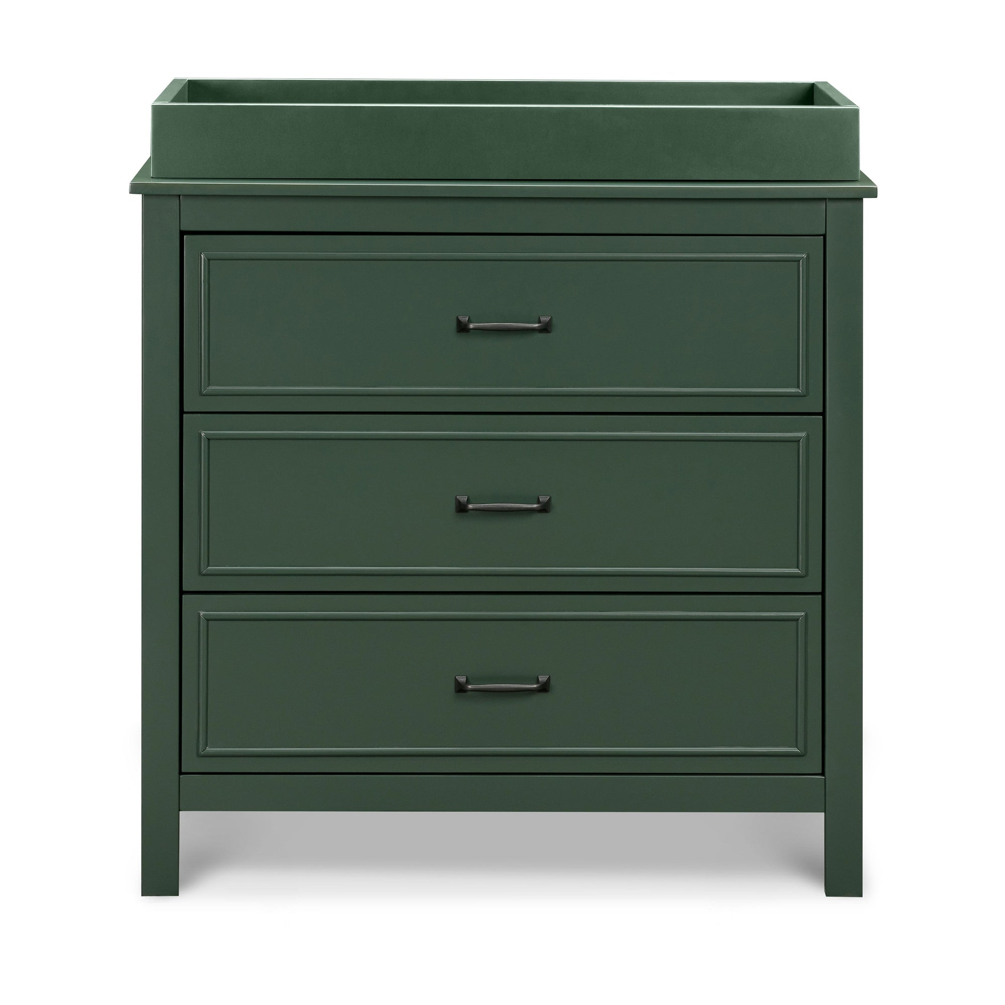M12823FRGR,DaVinci,Charlie 3-Drawer Dresser in Forest Green