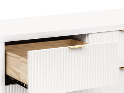 M26716RW,Namesake,Brimsley Tambour 6-Drawer Assembled Dresser in Warm White