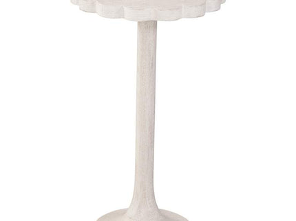 Keiran 12" Wide White-Washed Mango Wood Accent Table