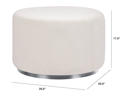 M10185PCMEW,Babyletto,Tuba Gliding Ottoman in Performance Cream Eco-Weave