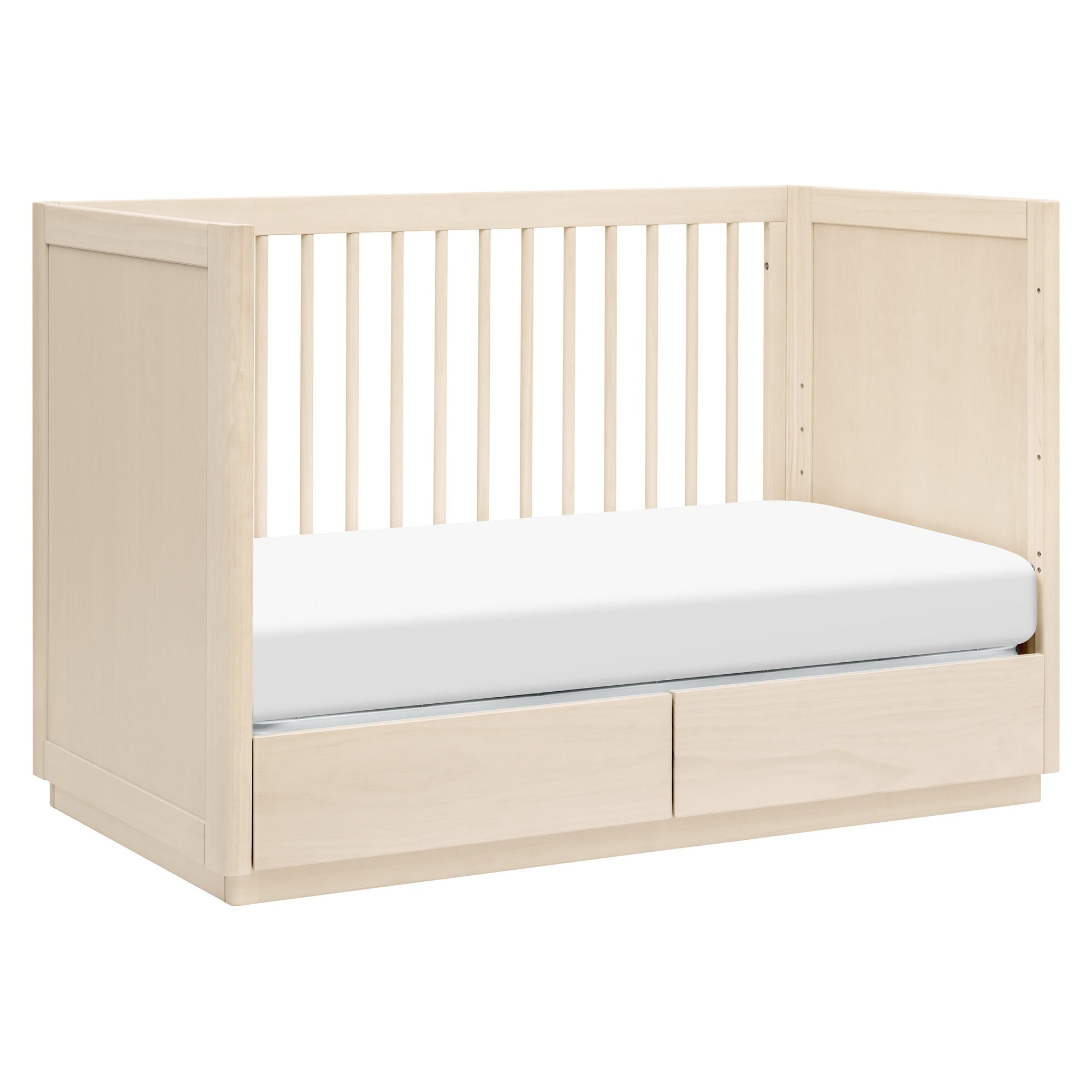M21601NX,Babyletto,Bento 3-in-1 Convertible Storage Crib w/Toddler Bed Conversion Kit in Washed Natural