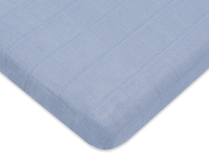 T29633DP,Babyletto,Dewdrop Muslin All-Stages Midi Crib Sheet in GOTS Certified Organic Cotton