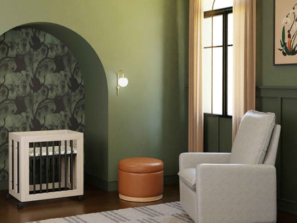 M20987PGEW,Babyletto,Cali Pillowback Swivel Glider in Performance Grey Eco-Weave