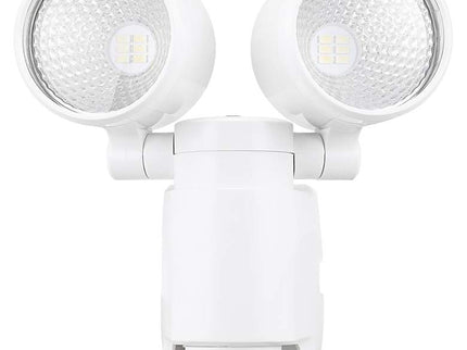 King White Dual Head Solar LED Motion Sensor Security Light