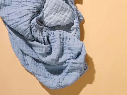 T29636DP,Babyletto,Dewdrop Muslin Mini Crib Sheet in GOTS Certified Organic Cotton