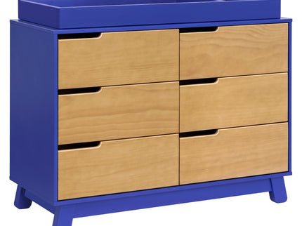M4216CBTHY,Babyletto,Hudson 6-Drawer Double Dresser  Assembled in Cobalt and Honey