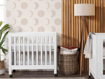 M6698W,Babyletto,Origami Mini Crib in White Finish