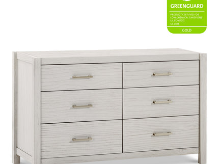 B26416WDF,Monogram by Namesake,Hemsted 6-Drawer Assembled Dresser in White Driftwood