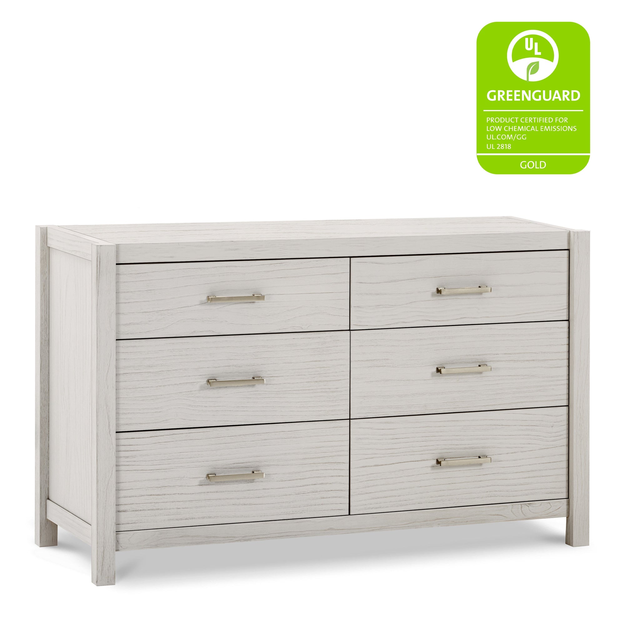 B26416WDF,Monogram by Namesake,Hemsted 6-Drawer Assembled Dresser in White Driftwood