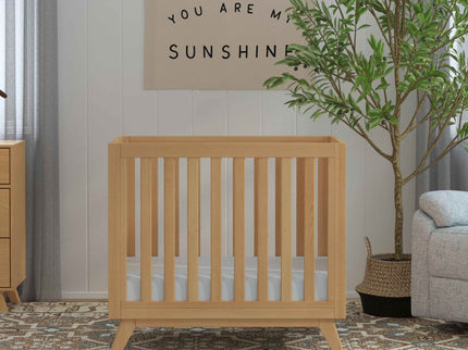 M22598HY,DaVinci,Otto 3-in-1 Convertible Mini Crib with 4 Mattress in Honey