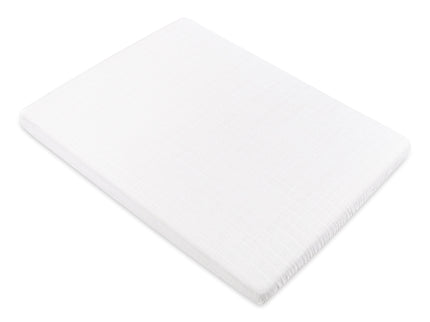 T29433,Babyletto,Plain White Muslin All-Stages Midi Crib Sheet in GOTS Certified Organic Cotton