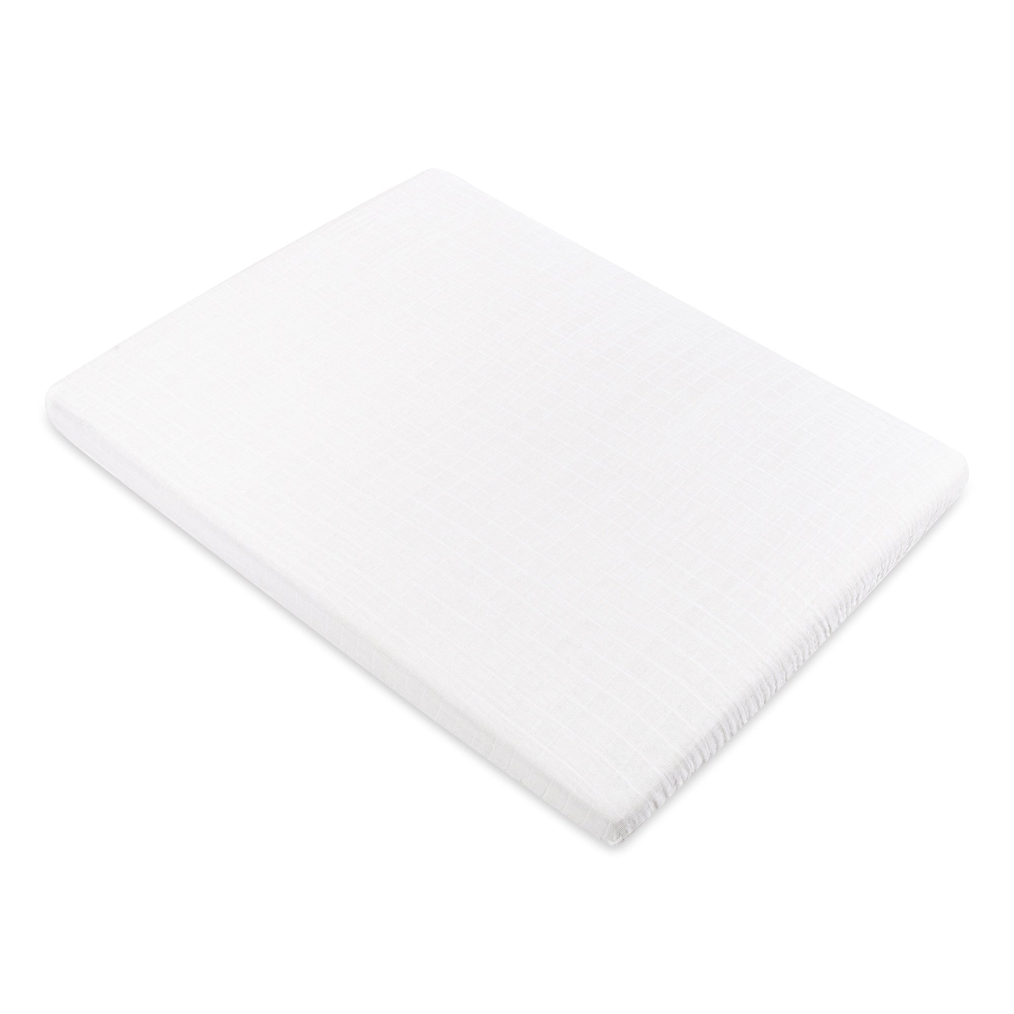T29433,Babyletto,Plain White Muslin All-Stages Midi Crib Sheet in GOTS Certified Organic Cotton