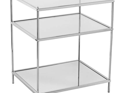 Knox 22" Wide Metallic Chrome Side Table