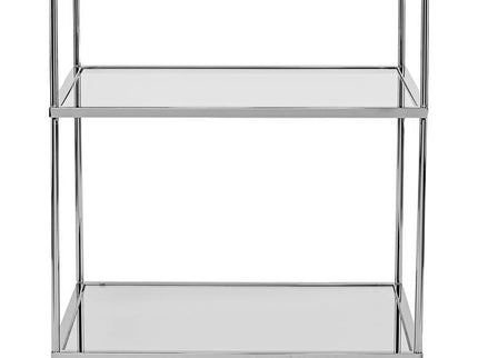 Knox 22" Wide Metallic Chrome Side Table