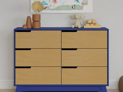M4216CBTHY,Babyletto,Hudson 6-Drawer Double Dresser  Assembled in Cobalt and Honey