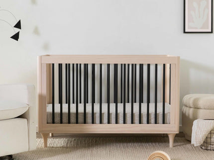 M9001NXB,Babyletto,Lolly 3-in-1 Convertible Crib w/Toddler Bed Conversion in WashedNatural/Black