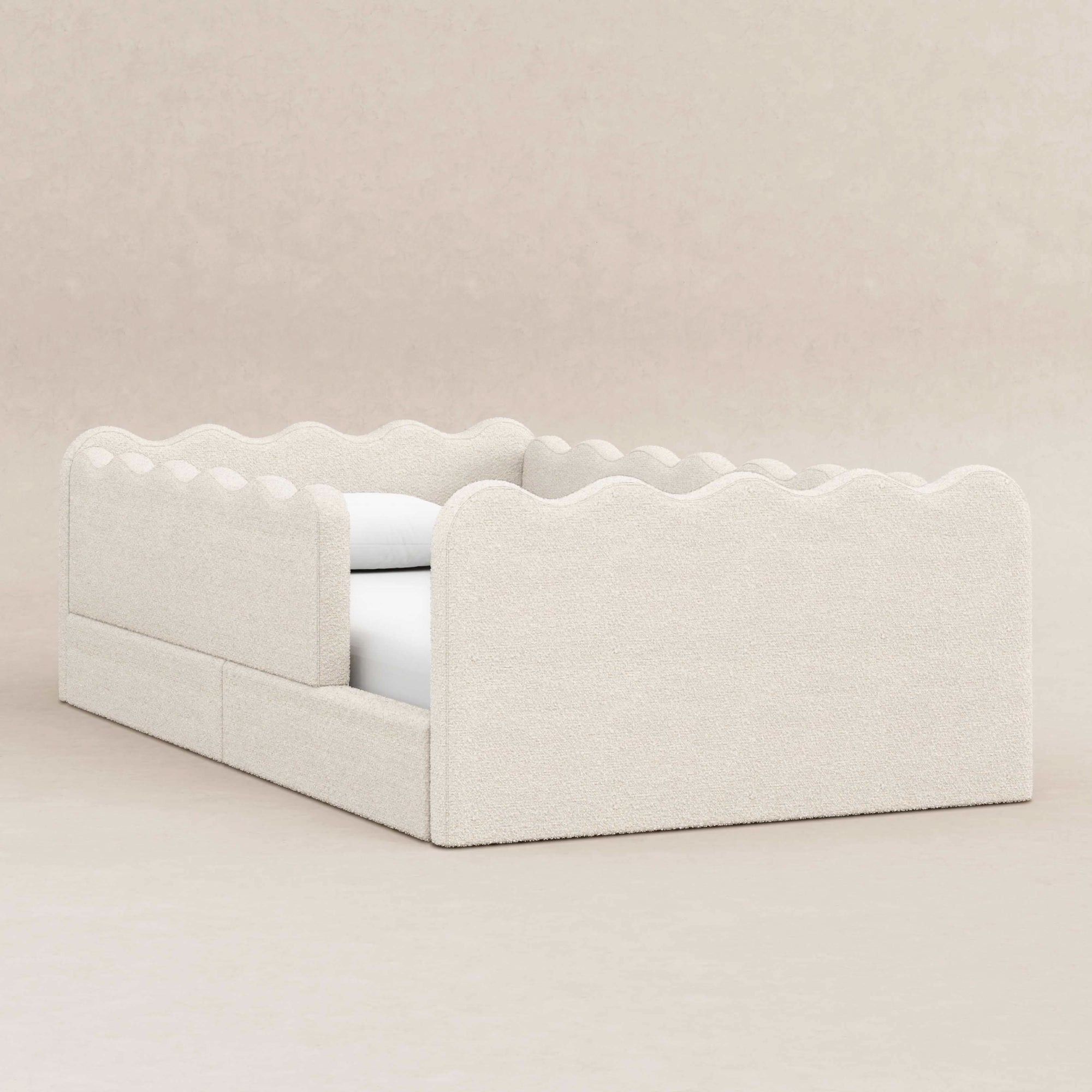M31376PWB,Babyletto Kids,Rizo Montessori-Inspired Twin Bed in Performance Ivory Boucle